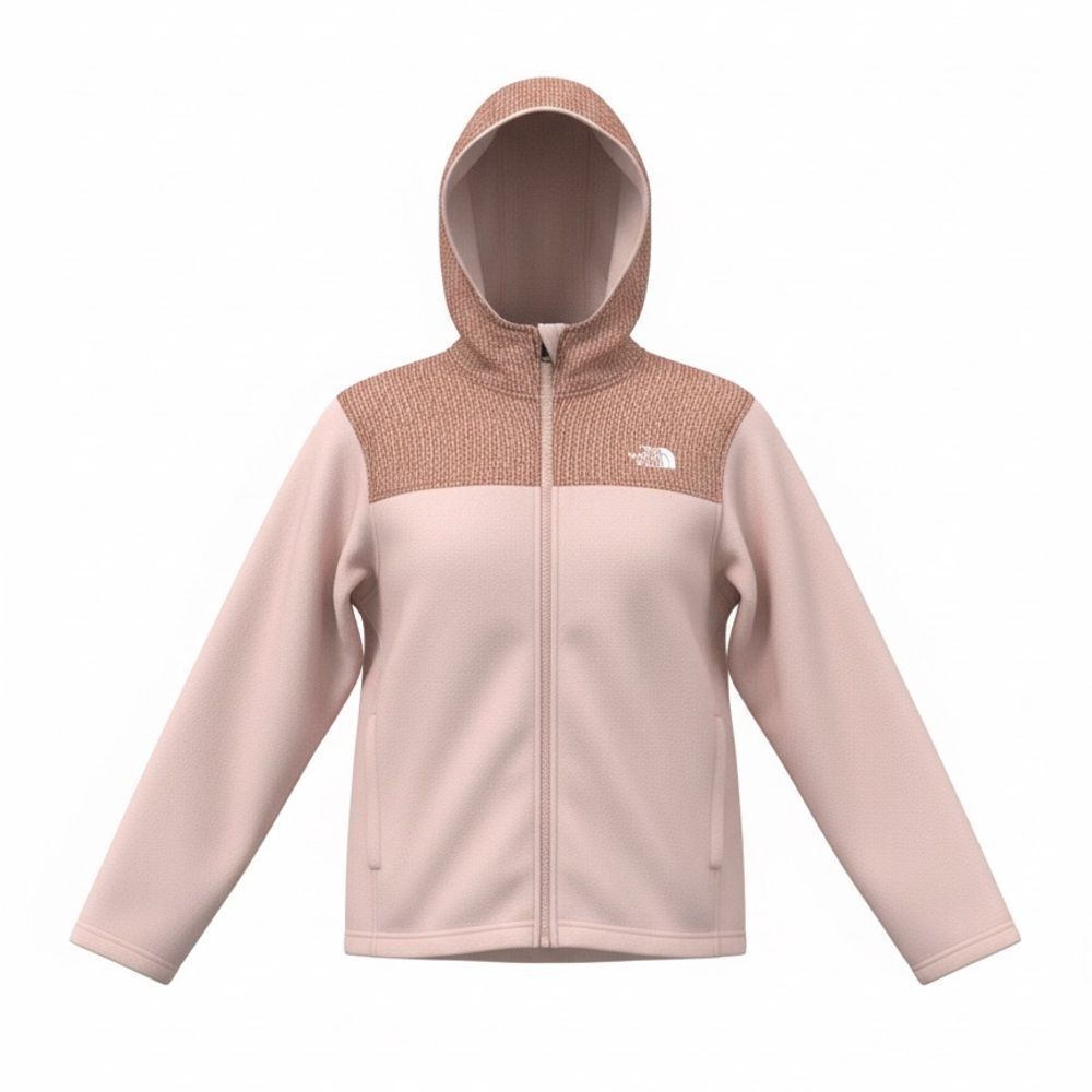 The North Face girls  Light Pink Fleece Hoodie size M